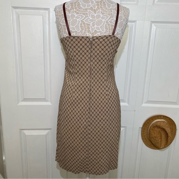 Printed Classic Midi Dress Spaghetti Adjustable Straps Side Slits Tag missing - Picture 3 of 16
